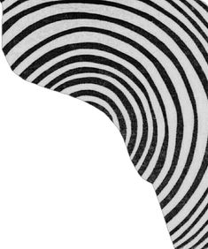 a black and white striped object is shown in the shape of a spiral, on a white background