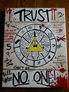 a wooden sign with writing on it that says, trust and no one is there