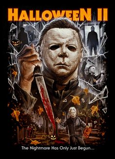 the poster for halloween ii, which features an image of a man holding a knife