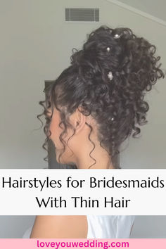 Struggling to find the perfect bridesmaid hairstyles for thin hair? This guide is packed with elegant and flattering ideas to make every bridesmaid feel confident and beautiful. From chic updos to loose waves and braids, these styles add volume and charm to any look. Click now to discover the best hairstyles for bridesmaids with thin hair! Fine Hair Wedding, Fine Hair Wedding Hairstyles, Bridesmaid Hairstyle Ideas, Bouffant Bun, Bridesmaid Hairstyle, Elegant Updos, Loose Ponytail