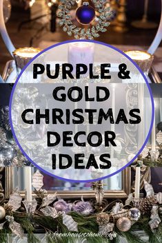 Purple And Gold Christmas Tree Decor Ideas | Christmas Gold Christmas Decor Ideas, Purple Christmas Ornaments, Gold Christmas Decor, Christmas Colour Schemes