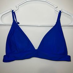 Zaful Royal Blue Bikini Top Brand New Never Worn!! Size Medium (Us 6) Padded Summer Blue Lined Swimwear, Blue Lined Summer Swimwear, Blue Lined Swimwear For Beach Season, Lined Blue Swimwear For Beach Season, Blue Lined Swimwear, Bra Friendly Blue Summer Swimwear, Blue Lined Swimwear For Swimming, Lined Blue Swimwear, Blue Triangle Top Swimwear Bra Friendly