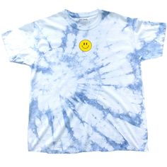 Tie Dye Smiley Face Shirt Trendy Tops Trendy Clothes Retro Tshirt Oversized Graphic Tee Tie Dye Smiley Face Shirt Tops 90s Tops Women Tops Oversized 📦 FREE SHIPPING on orders $35 or more to US shoppers 🛒Our unisex Tie-Dye Smiley Face T-Shirts are a soft relaxed/loose fitting t-shirt, perfect for lounging around the house, relaxing or running errands. 👕Brand = Gildan 🧵Fabric = 100% Cotton ✂️Design = Heat-applied vinyl (Tie Dye design will vary from shirt to shirt) 🎨Color = White & Blue ( Funny Smiley Face T-shirt For Summer, Funny White T-shirt With Smiley Face, Summer Streetwear Tops With Smiley Face, Summer Smiley Face Tops For Streetwear, Casual Tie Dye Tops With Funny Print, White Smiley Face Graphic Tee, White Graphic Tee With Smiley Face, Funny Blue Shirt With Relaxed Fit, Trendy Short Sleeve Top With Smiley Face