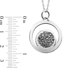 This fingerprint pendant is certain to be treasured. Sterling silver. Your own fingerprint. Up to 2 lines of 10 characters in length - inscribed along the back. 18.0-inch rope chain that secures with a spring-ring clasp. Please follow these steps: 1) Place your order; 2) Text your photo(s) from your smartphone to (972) 483-2900; and 3) When prompted, please respond with your Order Confirmation #. Standard text messaging rates may apply. Fingerprint Pendant, Please Respond, Text Messaging, Order Confirmation, Photo S, 1 Image, Memorial Jewelry, 1 Place, Circle Pendant