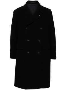 "Sherry" coat in unlined blue wool blend from Tagliatore, with side flap pockets and double-breasted fastening. Coat For Men, Versace Designer, Double Breasted Coat, Custom Watch, Blue Wool, Shirt Accessories, Lace Up Shoes, Swimwear Tops, Midnight Blue