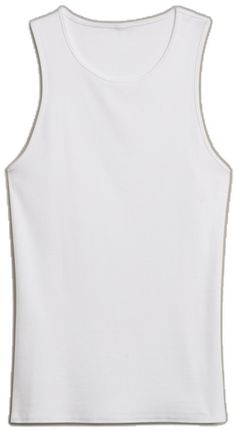 White Sleeveless Tank Top With Minimal Stretch, White Sleeveless Tank Top, White Elastane Tank Top, White Minimal Stretch Sleeveless Top, White Sleeveless Top With Minimal Stretch, White Elastane Camisole Tank Top, Elegant Cotton Tank Top For Layering, Basic Seamless Tank Top For Layering, Classic Everyday Stretch Tank Top