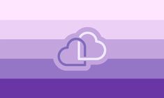 a purple and white cloud with the letter l on it