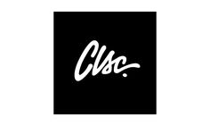 the word clso written in white ink on a black square with an oval at the bottom