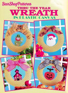 a book with pictures of wreaths and decorations