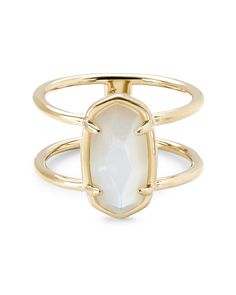 The Elyse 18k Gold Vermeil Ring in Ivory Mother-of-Pearl is your favorite wear-anywhere statement piece, made with elevated materials. Featuring our signature oval shape and an open design, this ring is quality-made ring is made to shine with you every day. Add the finishing touch to any look with our Elyse 18k Gold Vermeil Ring. Pearl Images, Kendra Scott Ring, Double Band Ring, Double Band Rings, Xmas List, Open Design, Genuine Turquoise, Kendra Scott Jewelry, Girly Jewelry