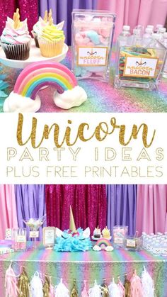 unicorn party ideas and free printables