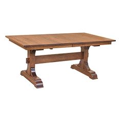 a wooden table sitting on top of a white background