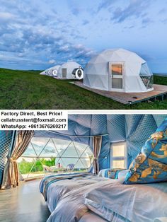 Nature luxury glamping site dome tent house wholesale price.