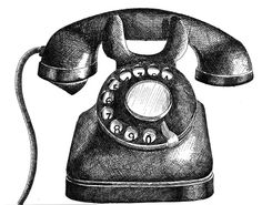 an old fashioned telephone drawing on paper