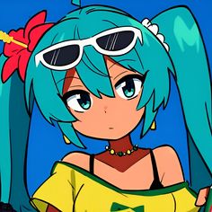 Brazil Miku Pfp, Pfp Reference Drawing, Brazil Miku Art, Colorful Anime Pfp, Hatsune Miku Brazil, Brazilian Miku Pfp, Miku Brazilian, Brazilian Miku Art, Hatsune Miku Drawing