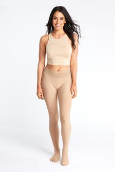 These thick nude opaque tights feature Hipstik's comfortable lace top while delivering you durability as a cozily perfect warm layer under clothing or for dancing and performing. Made for work or play they bring the comfort of yoga pants to all activities. Nude Tights, Black Opaque Tights, Thick Tights, Tan Pantyhose, Footless Tights, Black Pantyhose, Opaque Tights, Pretty Lingerie, Comfortable Tops