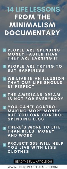 Did you watch the minimalism documentary ? If not you should check it out! In this article you will find 14 takeaways from the documentary. Minimalism Quotes, Life Wisdom, Important Life Lessons, Simplifying Life, Live Simply, Minimalist Lifestyle, Minimalist Living