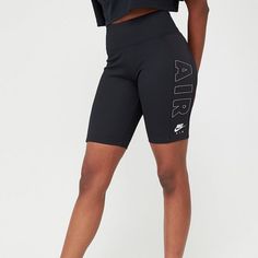 Product Description The Nike Air Shorts Have A Body-Hugging Fit To Your Style With Style. A Mix Of Ribbed Fabric And Elegant Spandex Gives A Textured Look. The Structured, Ribbed Material And The Elegant Elastane Inserts Create An Interesting Look With Combined Materials. The Elastic Material Fits Comfortably Against The Body. Block Letters Graphics Express Your Love Of Nike Air. Body 95% Polyester/5% Elastane; Inserts: 83% Polyester/17% Elastane Machine Wash At 30c, Do Not Tumble Dry, Do Not Ir Casual Elastane Knee-length Shorts Activewear, Casual Knee-length Shorts Activewear, Nike Stretch Sportswear Shorts, Casual Sports Biker Shorts Made Of Elastane, Moisture-wicking Knee-length Shorts, Casual Sports Biker Shorts In Elastane, Casual Elastane Biker Shorts For Sports, Nike Moisture-wicking Biker Shorts, Nike Stretch Mid-thigh Shorts