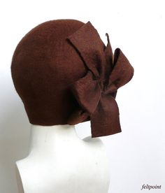 Brown cloche hat Cloche Felted Hat felt hat Cloche Hat Flapper Hat Art Hat Brown Hat Brown color hat La belle epoque Art Deco 1920s hat Art Hats brown hat cloche 1920's hat Downton Abbey hats Hats&Caps Accessories Handmade Great, very flattering cloche hat in brown color. Adapts to the head ! Special and unique ! Sophisticated and elegant ! I can make this hat in other colors and sizes. Made just for you As the base for my works I use great materials like highest quality Australian merino wo Fitted Brown Hat For Kentucky Derby, Brown Brimmed Evening Hat, Evening Brown Brimmed Hat, Elegant Fitted Brown Felt Hat, Brown Formal Felt Hat For Winter, Formal Brown Felt Hat For Winter, Brown Felt Hat For Formal Winter Occasions, Fitted Brown Felt Hat, Vintage Brown Fur Felt Hat