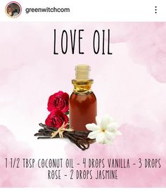 Come To Me Oil Recipe Witchcraft, Love Oil Recipe Witchcraft, Perfume Magic, Crystal Witchcraft, Essential Oil Aphrodisiac, Holistic Coach, Magick Oil, Essential Oil Perfumes Recipes, Homemade Perfume