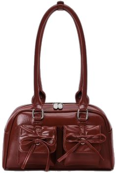 Red Faux Leather Shoulder Bag With Double Handle, Retro Burgundy Shoulder Bag, Retro Red Shoulder Bag For Everyday, Retro Burgundy Bags For Daily Use, Retro Burgundy Shoulder Bag For Daily Use, Burgundy Shoulder Bag With Zipper For Daily Use, Retro Burgundy Rectangular Bag, Trendy Burgundy Shoulder Bag With Zipper, School Shoulder Satchel Bag With Handles