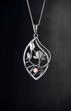 ITEM DESCRIPTION: The size H 5 cm x W 3 cm (1 3/4 x 1 inch). Weight - 4g. You can buy it with the chain or without. I made this blossom magnolia necklace of sterling silver and natural pink opal. It looks so elegant and sincerely! The gemstone has a light pink color - - the same as magnolia petals. The floral necklace is lightweight and comfortable This botanical pendant will be a great addition to your jewelry collection or a great gift for someone you love. Ooak jewelry made by eco-friendly ma Elegant Flower-shaped Large Pendant Jewelry, Elegant Flower Shaped Large Pendant Jewelry, Elegant Floral Large Pendant Jewelry, Nature-inspired Jewelry With Flower Charm, Handmade Sterling Silver Petal Jewelry, Wedding Jewelry With Large Flower Pendant, Unique Flower-shaped Metal Jewelry, Unique Flower Shaped Metal Jewelry, Unique Metal Flower Jewelry