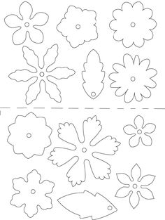 the paper flowers are cut out and ready to be colored