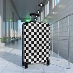 Traveling is best done in style, and this personalized cabin suitcase helps anyone do exactly that. Measuring 13.3" x 22.4" x 9.05" in size, this personalized suitcase can be taken onboard any flight. The safety lock and adjustable handle make for carefree movement through airports and cities. To achieve high-resolution designs, prints go on a canvas surface that is encapsulated in the PC shell. .: One size: 13.3'' × 22.4” x 9.05” (34 cm × 54 cm × 22 cm).: Weight: 7.5lb ( 3.4 kg).: Adjustable telescopic handle.: Material: Polycarbonate front and ABS back hard-shell .: Two inner pockets.: Four double-wheels with 360° swivel .: Build in lock Small Medium Large Height, in 22.40 27.00 31.00 Length, in 13.30 16.00 20.50 Width, in 9.05 10.00 11.00 Handle Length, in 21.46 17.00 18.00 Black Travel Cases With Luggage Sleeve, Modern Black Luggage With Luggage Sleeve, Black Travel Bag With Luggage Sleeve For School, Classic Black Luggage For Weekend Trips, Modern Black Luggage With Sleeve, Classic Black Rectangular Travel Accessories, Black Luggage With Case For Travel, Black Travel Luggage With Case Included, Classic Black Travel Accessories With Luggage Sleeve