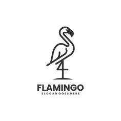 Flamingo Line Art Logo Style Logo Template Flamingo Line Art, Flamingo Drawing, Line Art Logo, Website Graphics, Logo Style, Logo Art, Art Line, Cartoon Drawing