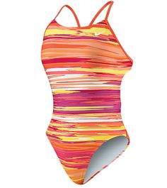 Nike Swim Horizon Cut Out Tank-The bright colors and flattering pattern of the… Swim Team Quotes, Swimming Motivation