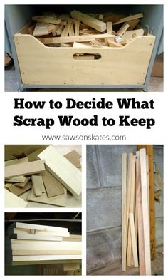 how to decide what scrap wood to keep in the storage bin for your craft project