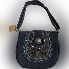 Canyon Sky Crossbody Bag. Never Used W/ Tags. Perfect For Everyday Use! Blue Denim Shoulder Bag With Adjustable Strap, Blue Crossbody Bag With Snap Closure, Blue Shoulder Bag With Snap Closure For Everyday, Trendy Blue Shoulder Bag With Snap Closure, Blue Denim Bag With Cell Phone Pocket, Denim Crossbody Bag, Totes Ideas, Denim Crossbody, Denim Tote