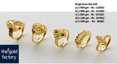 Ladies Ring - Design 2 Ladies Gold Rings Indian, 4 Grams Gold Ear Rings, Ladies Ring Design, Women Rings Gold, Gold Ear Rings, Tanishq Jewellery