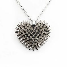 Mini Spiked Heart Necklace - Bunny Paige Punk Heart Necklace As A Gift, Punk Metal Heart Necklace For Valentine's Day, Punk Style Heart Pendant Jewelry With Heart Charm, Punk Style Metal Heart Necklace For Valentine's Day, Punk Style Heart Necklace For Gift, Punk Style Heart Necklace For Valentine's Day, Punk Heart Charm Necklace For Valentine's Day, Punk Style Heart Charm Necklace For Valentine's Day, Punk Style Metal Necklace With Heart Pendant