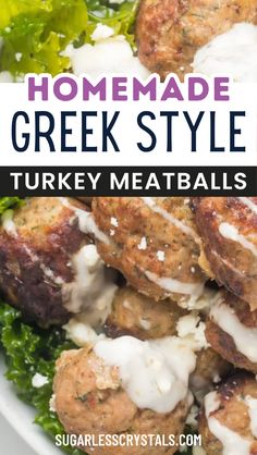 Make Greek turkey meatballs with tzatziki for a fresh and healthy dinner! These meatballs are loaded with flavor from herbs like mint and dill and topped with crumbled feta. Serve them with orzo or in a Greek turkey meatball bowl for an easy Mediterranean meal. Ideal for meal prep, this dish is light, satisfying, and perfect for a flavorful twist on weeknight dinners. Turkey Meatballs Meal Prep, Turkey Meatballs Meal, Meatballs With Tzatziki Sauce, Greek Bowls, Meatballs Meal, Meatball Bowl