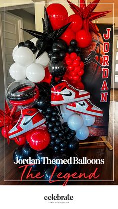 jordan themed balloons the legend birthday party