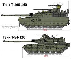 an army tank is shown in three different views, including the front and back view