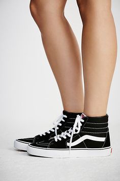 Timelessly classic kicks, these Vans Sk8-Hi sneakers feature a high-top silhouette that effortlessly lace-up. Sturdy rubber sole for ultra comfy wear. Flower Jeans, Shoes Comfy, Comfy Wear, Vans Sk8 Hi, High Top Vans, Sk8 Hi, Mini Sweater Dress, Vans High Top Sneaker, Closet Fashion