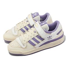 ad eBay - adidas Originals Forum 84 Low W Off White Purple Women Casual Shoes HQ4375 - Buy Now, click the link (eBay) Purple Adidas Shoes, 80s Shoes, Adidas Forum Low, Adidas Forum, Women Casual Shoes, Purple Shoes, Fancy Shoes, Casual Sneakers Women, Shoe Inspo