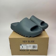 This Pair Is Brand New In Box! They Are A 5 In Men’s, Which Is Equivalent To A 6 Or 6.5 Women’s! Please Check All Photos Before Purchasing! All Sales Are Final! No Refunds Or Returns! If You Have Any Questions About Sizing Please Feel Free To Send Me A Message! I Am Not Responsible For Factory Flaws On Mass Produced Pairs! All Items Ship The Day After Purchase Priority Mail & Double Boxed Unless The Order Is Placed On A Saturday! If You Purchase On Saturday Your Item Will Ship Out Monday Due To Adidas Shoes Yeezy, Adidas Yeezy Slide, Yeezy Foams, 2023 Color, Yeezy Slides, Men Sandals, Yeezy Shoes, Birthday Wishlist, The Day After