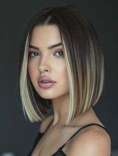 Sharp Bob Hairstyles, Blonde Hair For Short Hair, Hairstyle For Bob Cut, New Hair Color Ideas For Blondes, Cool Hair Color Ideas For Short Hair, Cute Hair Colors For Short Hair, Hair Color Ideas For Short Hair, Short Bob Balayage, Highlight Short Hair