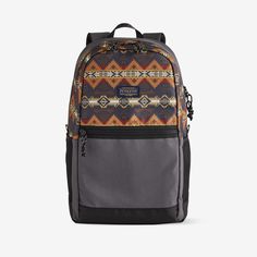 For over 150 years, Pendelton has designed and created signature textile patterns inspired by the American Southwest just like the tri-color geometric motif here. The padded laptop sleeve protects your tech when commuting to the office while the multiple internal pockets keep other essentials organized. Its a well-rounded backpack that is stylish, comfortable, and easy to clean..View Explorer Backpack by Pendleton Woolen Mills on our site for more info. - The Bespoke Post store has the greatest Retro Standard Backpack For Outdoor, Retro Outdoor Standard Backpack, Retro Outdoor Backpack, Explorer Backpack, Pendleton Woolen Mills, Travel Pack, Geometric Motif, Early Black Friday, Bespoke Post