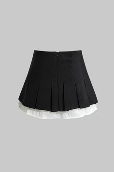 With every stride, its beautiful form is created by the delicate pleats, and the delightful ruffles lend an innocent, feminine touch. Made from high-quality fabric, this skirt promises both comfort and durability, making it perfect for a variety of occasions, from a casual day out to a more formal event. SPECIFICATIONS Material: POLYESTER Elasticity: Non-Stretch Fabric Type: Broadcloth Pattern Type: Patchwork Silhouette: Pleated Dresses Length: Above Knee, Mini Pleated Tiered Mini Skirt With Relaxed Fit, Tiered Pleated Tennis Skirt, Pleated Tiered Relaxed Tennis Skirt, Chic Pleated Flared Skirt With Ruffles, Chic Ruffled Pleated Flared Skirt, Chic Tiered Mini Skirt With Pleated Hem, Chic Pleated Hem Tiered Mini Skirt, Elegant Pleated Tiered Skort, Elegant Tiered Pleated Skort