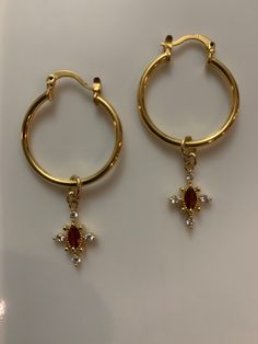 Gold plated hoop earrings (25 mm) Attached with 2 small gold-filled jump rings Cubic Zirconia Charm 14 k Gold plated  (17 mm long x 11.5 mm width) Check out for more gold hoop earrings,  https://www.etsy.com/ca/shop/NorthernSparkleCo?ref=seller-platform-mcnav&section_id=28912756 Explore for more, https://www.etsy.com/ca/shop/NorthernSparkleCo Thick Gold Hoops, Gold Filled Hoops, Beautiful Notes, Gold Choker Necklace, Gold Choker, Evil Eye Necklace, Gold Hoops, Eye Necklace, Jewelry Earrings Hoops