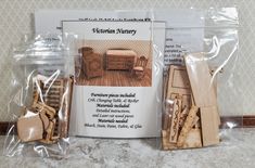 the wooden furniture is packaged and ready to be sold