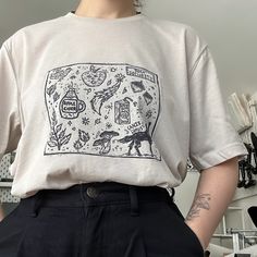 some items are shipped separately - shipping cost is not effected and they should arrive on the same day/week : t-shirts (shipped from studio 1) sweaters and hoodies (shipped from studio 2) prints, notebooks, stickers, hats, bookmarks, mugs (shipped from home). 𓋼 my original lino cut print 𓋼 model is size uk 10 shown wearing size Xlarge 𓋼 orders are normally shipped out 2-7 days after purchase however, can take up to 14 days in some circumstances. 𓋼 message me for more size options, colour options or a custom design. 𓋼 return policy: no returns unless the item is damaged, this is due to being made to order and custom. 𓋼  cancellation: up 3 hours after order.  𓋼 i hope you all have a magical day and thank you for visiting my lil side on Etsy :) top information * 100% combed and ring- Sweaters And Hoodies, Lino Cut, Vibe Clothes, Lino Print, Really Cute Outfits, Cute Shirts, Cool Shirts, Tshirt Print, I Hope You