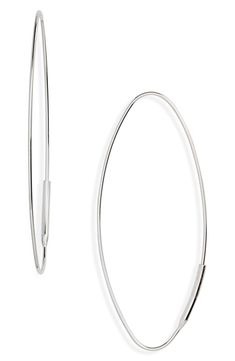 A seamless closure lends the illusion of a continuous loop on these lightweight oval earrings handcrafted from solid 14-karat gold. Style Name:Lana Jewelry 'Magic' Small Oval Hoop Earrings. Style Number: 1092389. Oval Hoop Earrings, Lana Jewelry, Oval Earrings, Oval Earring, Silver Bracelet, Hoop Earrings, Nordstrom, White Gold, Silver