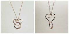 Made to order. Please see my policies page or my shop announcement for current production times on made to order items. Wear this simple heart necklace on its own, or use it as a ring holder! Perfect for nurses and expectant or new mommies! *The first four pictures are in gold filled, the fifth through seventh are in sterling silver, and the eighth is in rose gold filled. The last two pictures show different ways you can wear a ring on the pendant when used as a ring holder necklace. ~ gold fill Handmade Double Heart Jewelry For Anniversary, Handmade Open Heart Jewelry For Anniversary, Handmade Open Heart Necklace For Anniversary Gift, Handmade Double Heart Necklace For Wedding, Wire Wrapped Jewelry For Valentine's Day Anniversary, Valentine's Day Wire Wrapped Jewelry For Anniversary, Handmade Spiral Jewelry For Anniversary, Handmade Heart Cut Necklace For Anniversary, Simple Heart Necklace