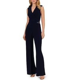 Women's Jumpsuits & Rompers | Dillard's Sleeveless Ruffled Jumpsuits For Formal Occasions, Formal Sleeveless Ruffled Jumpsuits And Rompers, Luxury Floor-length Jumpsuits And Rompers For Cocktail, Elegant Workwear Jumpsuits And Rompers With Ruffles, Formal Sleeveless Ruffled Jumpsuit, Elegant Stretch Jumpsuits And Rompers For Spring, Formal Stretch Jumpsuits And Rompers, Elegant Stretch Jumpsuit For Spring, Elegant Sleeveless Ruffled Jumpsuits And Rompers