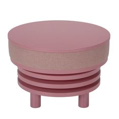 three pink stools stacked on top of each other